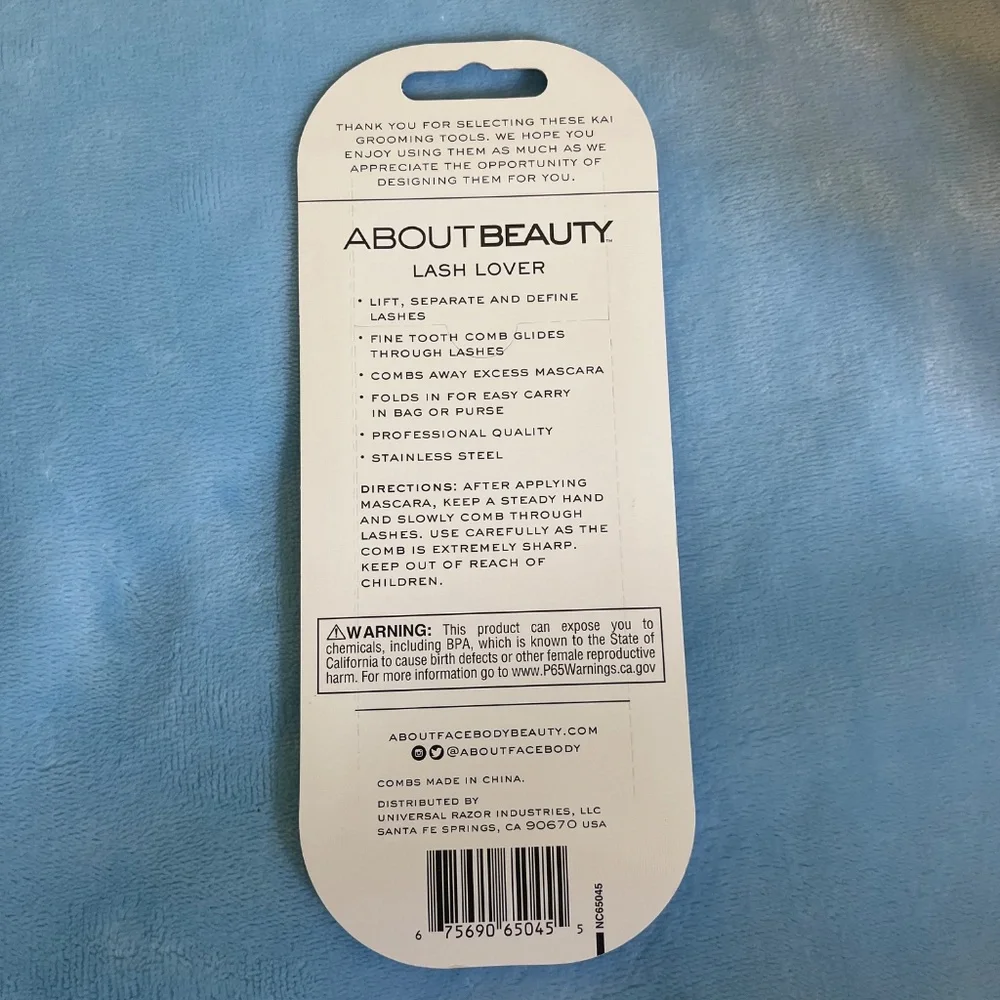 NEW About Beauty Lash Lover Folding Eyelash Comb, 2-count